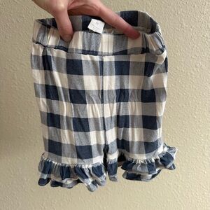 Kate Quinn Blue and White Checkered Kids Shorts